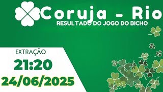 🍀 Resultado da Corujinha Rio 21:30 – Resultado do Jogo do Bicho Coruja RJ  24/06/2025