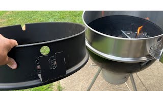 Review of OnlyFire Stainless Steel Rotisserie Ring for 22" Weber Kettle Grill.