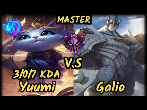 Mithy (YUUMI) vs GALIO - 3/0/7 KDA BOTTOM SUPPORT GAMEPLAY - EUW Ranked MASTER