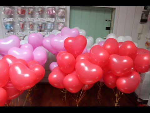 Heart Balloons with Helium
