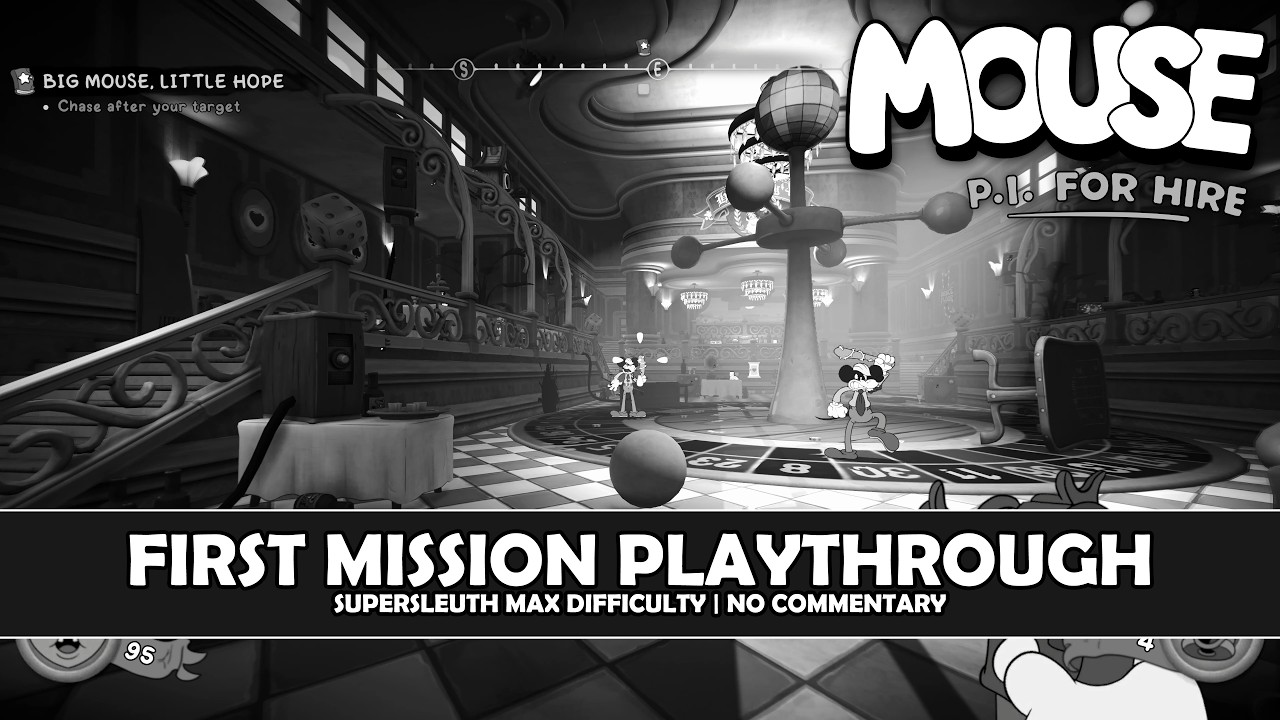 MOUSE P.I. For Hire - First 10 Minutes of Gameplay (Max Difficulty Supersleuth / No Commentary)
