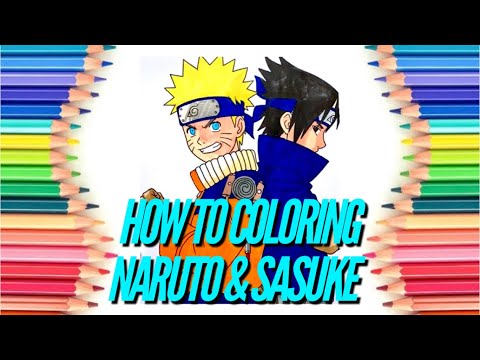 How to Coloring Naruto and Friends colorful Coloring page