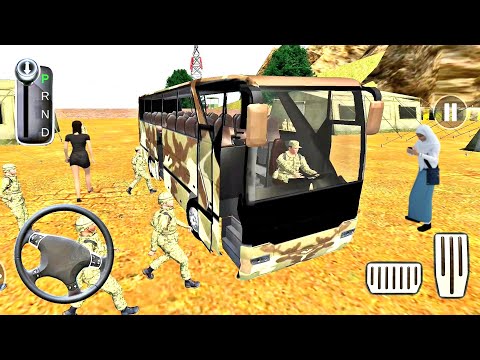 US Army Bus Soldier Transport Bus Driving Simulator - Android Gameplay