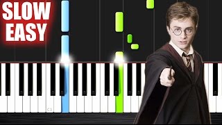 Harry Potter Theme (Hedwig's Theme) - SLOW EASY Piano Tutorial by PlutaX