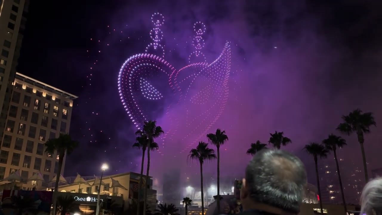 San Diego Comic Con 2024:  Deadpool drone show #sdcc #sdcc2024 #deadpool