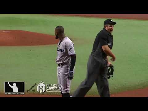 Ejection 182 - Bryan De La Cruz ejected in 1st inning After complaining through John Libka's warning