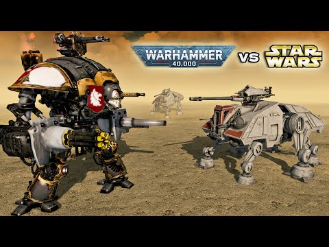 WARHAMMER 40K vs STAR WARS: Imperial Guard vs Clone Troopers | Men of War: Assault Squad 2 (4K)