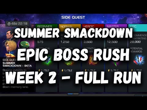 [Beta] Summer Smackdown Beta Epic Difficulty Boss Rush - Marvel Contest of Champions
