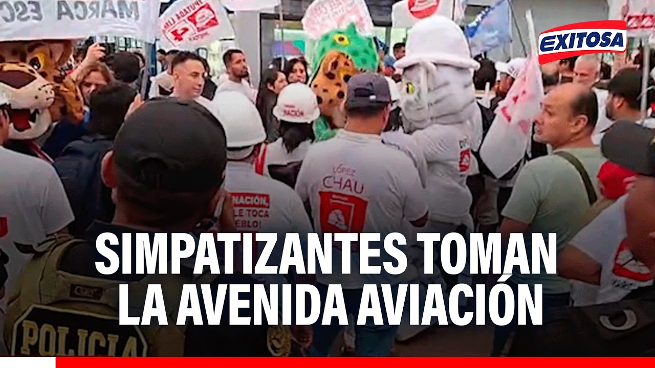 🔴🔵 Simpatizantes de partidos políticos se reúnen para apoyar a candidatos en el Debate Presidencial