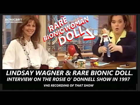 Lindsay Wagner & MEGA RARE Bionic Woman Doll-1997 on the Rosie o' Donnell Show-Remastered interview