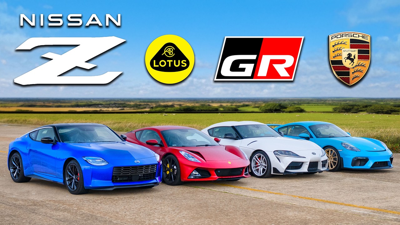 Nissan Z v Porsche GT4 RS v Toyota Supra v Lotus Emira: DRAG RACE
