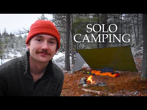 3 Days Solo Camping No Tent in Winter