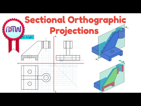 Sectional Orthographic Projection – Engineering Drawing Tutorial