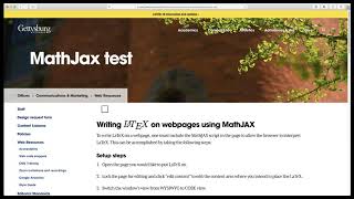 MathJAX test using VoiceOver in Safari and Firefox