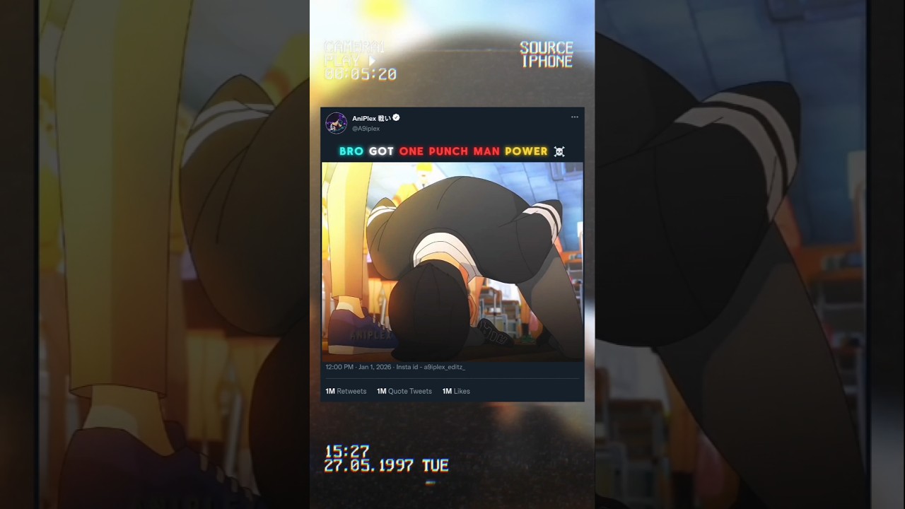 Bro got one punch man power ☠️#anime #shortvideo #edit