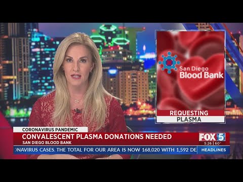San Diego Blood Bank Seeks Plasma Donations