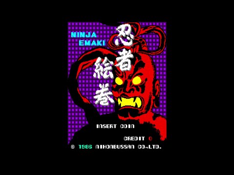 Ninja Emaki Arcade Game, Nichibutsu 1986, Longplay