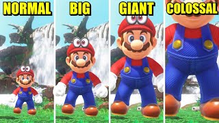 Super Mario Odyssey - Mini vs Small vs Big vs Giant vs Colossal Mario
