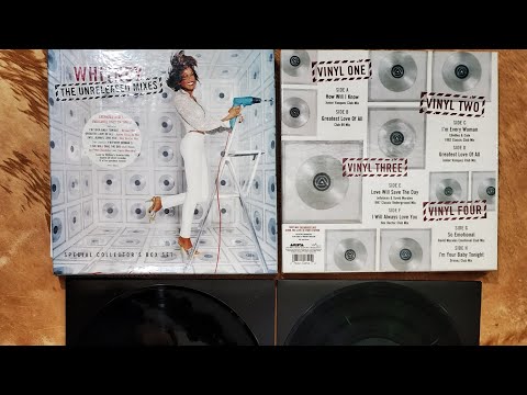 vinyl record unboxing: Whitney Houston - Unreleased Mixes Special Collector's Box Set 4LP 2000年