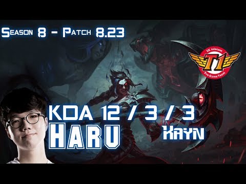 SKT T1 Haru KAYN vs ELISE Jungle - Patch 8.23 KR Ranked