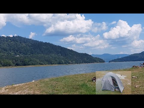 Fishing and camping on the Izvorul muntelui lake (Bicaz dam) Bistricioara