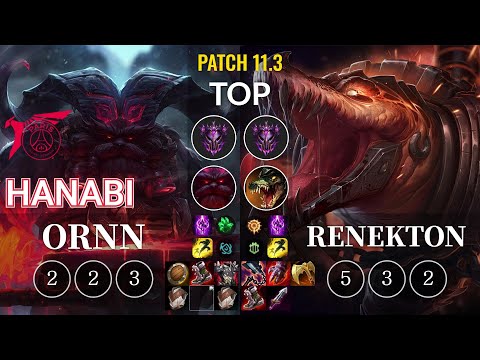 TLN Hanabi Ornn vs Renekton Top - KR Patch 11.3