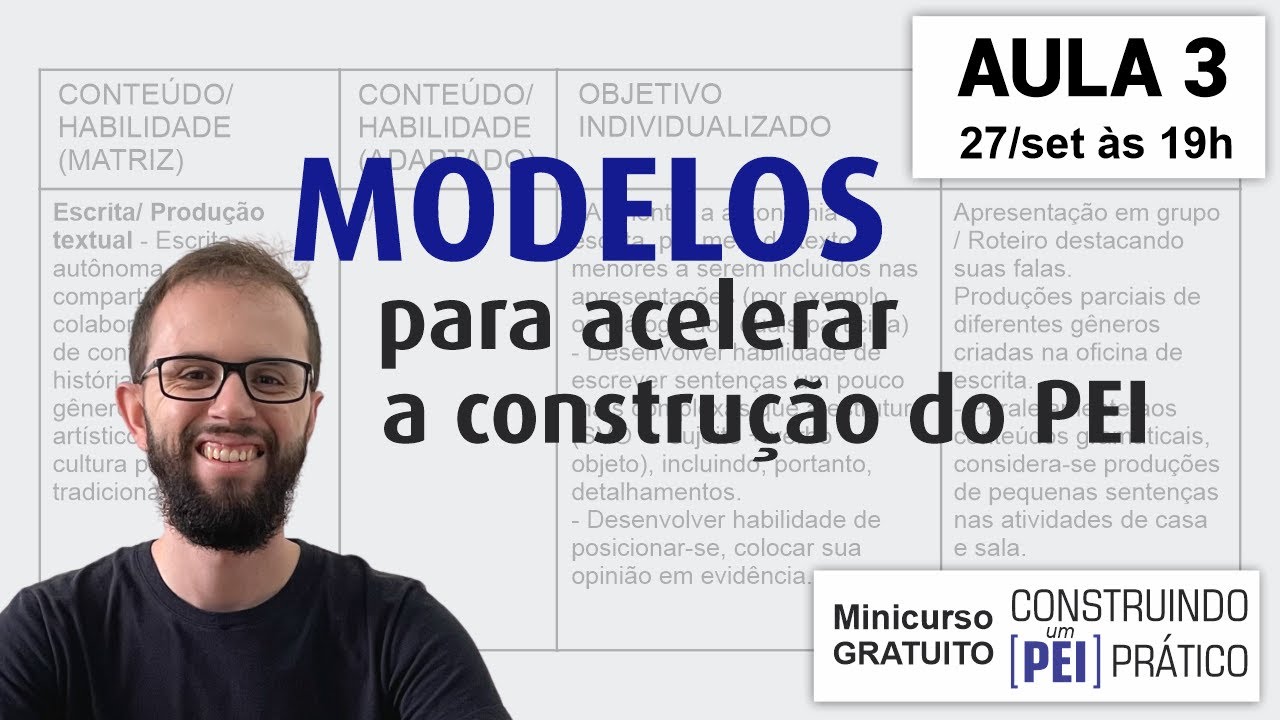 Aula 3 - Modelos para acelerar a construção do PEI (Construindo um PEI Prático)