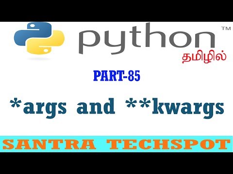 85 Args And Kwargs Usage In Python Python Tutorial In Tamil