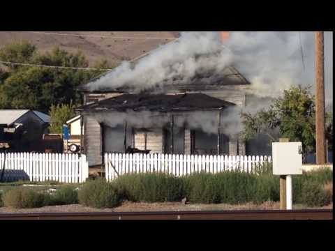 House Fire on the Corner of 7th and Carter in Baker City, Oregon
