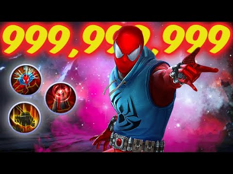 SCARLET SPIDER DESTROYS ALL WORLD BOSSES!! - Marvel Future Fight