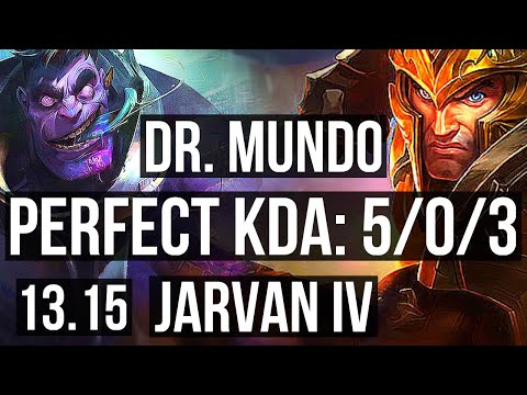 DR. MUNDO vs JARVAN IV (JNG) | 3.1M mastery, 5/0/3, 800+ games | EUW Diamond | 13.15