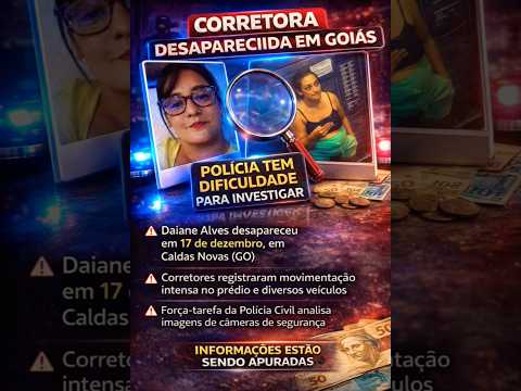 🚨 MISTÉRIO EM GOIÁS! Corretora desaparece e polícia encontra dificuldades #shorts