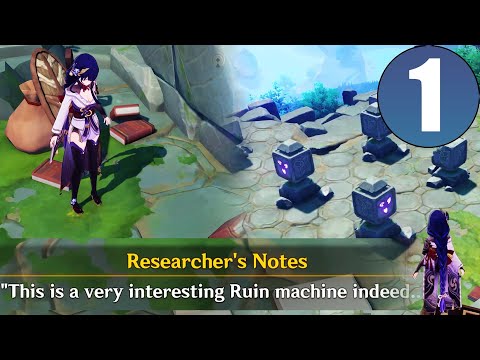 Puzzles with Researchers' Notes to set up electroblocks in Inazuma(part 1) | Genshin Impact