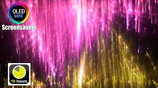 Streaming Particles Multicolor Screensaver - 10 Hours - 4K - OLED Safe