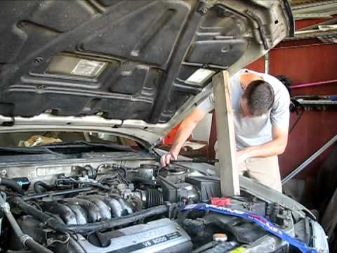 How to replace or remove Maxima Hood Lift Support Strut (shocks)