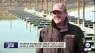 Recent storms increase the Great Salt Lake's water levels