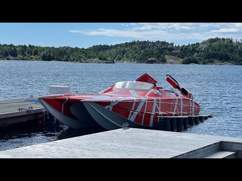 The fastest pleasure powerboat i Norway! Nor-Tech 36 Supercat. Only one in the world!