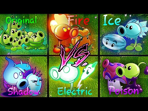 Random 6 Team Element Pea + Pult - Who Will Win ? - PvZ2 Team Plants Bettles