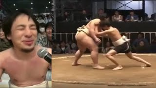 プロ力士相手に驚異的な粘りをみせるひろゆき 【ひろゆき/超会議】