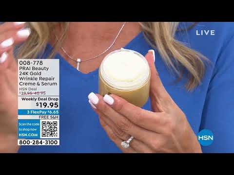 PRAI Beauty 24K Gold Wrinkle Repair Creme and Serum