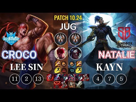hyF Croco Lee Sin vs SB Natalie Kayn Jungle - KR Patch 10.24