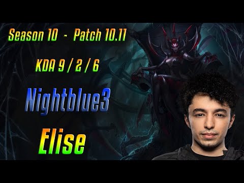 NB3 Nightblue3 ELISE vs NIDALEE Jungle - Patch 10.11 NA Ranked