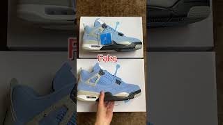 Real Vs Fake Air Jordan 4 "University Blue"!