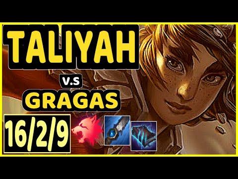 KIREI (TALIYAH) vs GRAGAS - 16/2/9 KDA JUNGLE GAMEPLAY - EUW Ranked GRANDMASTER