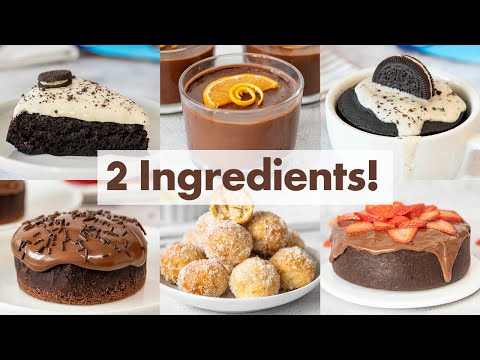 20 Easiest 2 INGREDIENT Recipes 🍫🍩 | No-Bake Desserts in just 5 Minutes!