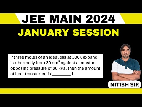 If three moles of an ideal gas at 300K expand  isothermally from 30 dm³ against a constant opposing