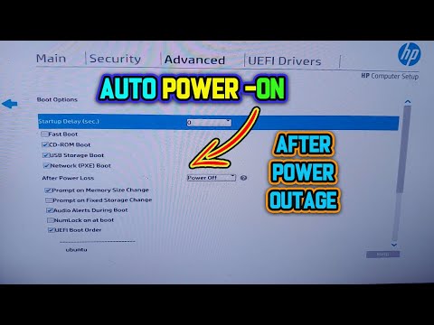 How to Set Auto Power ON after Power outage on HP Elitebook Mini PC BIOS #hplaptop