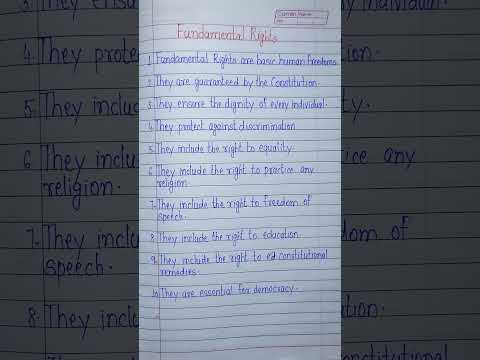 Fundamental Rights ll 10 lines essay on Fundamental Rights #shorts #ytshorts #10linesessay