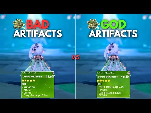 GOOD vs INSANE ARTIFACTS !! How Much Difference??[ GENSHIN IMPACT ]