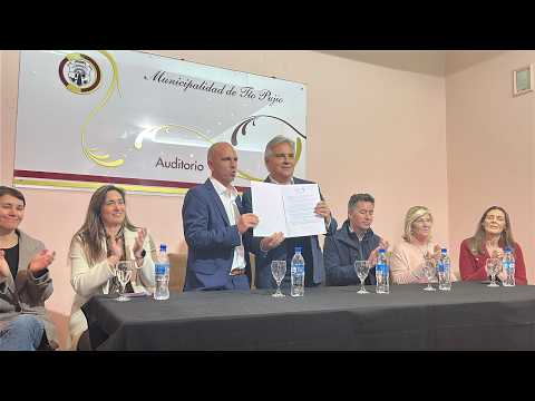 El Intendente Ariel Petrocchi dio la bienvenida al Gobernador Martín Llaryora en Tío Pujio